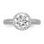 Sterling Silver Rhodium-Plated Cubic Zirconia Pavé Ring, Half Round - View 4