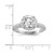 Sterling Silver Rhodium-Plated Cubic Zirconia Pavé Ring, Half Round - View 5