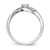 Sterling Silver Rhodium-Plated Cubic Zirconia Ring, Flat - View 2