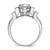 Sterling Silver Rhodium-Plated Cubic Zirconia Tiered Pavé Ring, Flat - View 2