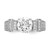 Sterling Silver Rhodium-Plated Cubic Zirconia Tiered Pavé Ring, Flat - View 4