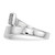 Sterling Silver Rhodium-Plated Polished with Cubic Zirconia Ring, 3.1 mm - View 3