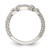 Sterling Silver Cubic Zirconia Textured Ring, 4.8 mm - View 2