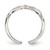 Sterling Silver Polished Cubic Zirconia Butterfly Double Finger Ring, 2.4 mm - View 2