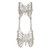 Sterling Silver Polished Cubic Zirconia Butterfly Double Finger Ring, 2.4 mm - View 4