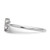 Sterling Silver Rhodium-Plated Cubic Zirconia Hashtag Ring, 1.1 mm - View 3