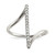 Sterling Silver Cubic Zirconia Bar Ring, 1.4 mm