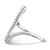 Sterling Silver Cubic Zirconia Bar Ring, 1.4 mm - View 3
