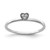 Sterling Silver Rhodium-Plated Cubic Zirconia Heart Clover 3 Ring Set, 1.28 mm - View 5