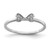 Sterling Silver Rhodium-Plated Cubic Zirconia Heart Clover 3 Ring Set, 1.28 mm - View 6