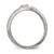 Sterling Silver Red Eye Crystal Snake Ring, 3.92 mm - View 2