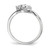 Sterling Silver Rhodium-Plated Cubic Zirconia Two Stone Polished Ring, 1.7 mm - View 2