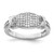 Sterling Silver Rhodium-Plated Cubic Zirconia Ring, 2.51 mm