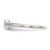 Sterling Silver Cubic Zirconia Heart Ring, 1.38 mm - View 3