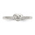 Sterling Silver Cubic Zirconia Heart Ring, 1.61 mm - View 4