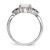 Sterling Silver Rhodium-Plated Oval Lab-Created Opal with Purple Cubic Zirconia Ring, 2.11 mm - View 2