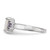 Sterling Silver Rhodium-Plated Oval Lab-Created Opal with Purple Cubic Zirconia Ring, 2.11 mm - View 3
