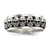 Sterling Silver Polished Spinning Center Antiqued Skull Ring, 8.7 mm, Flat
