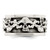 Sterling Silver Polished Spinning Center Antiqued Skull Ring, 11.2 mm, Flat - View 4