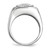 Sterling Silver Rhodium-Plated Men'S Cubic Zirconia Ring, 5.3 mm - View 2