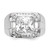 Sterling Silver Rhodium-Plated Men'S Cubic Zirconia Ring, 5.3 mm - View 4