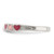 Sterling Silver Rhodium-Plated Children'S Enameled Hearts Ring, 1.75 mm - View 3