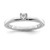 Sterling Silver Rhodium-Plated Polished 0.01ct Diamond Heart Shape Ring, 2.1 mm