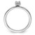 Sterling Silver Rhodium-Plated Polished 0.01ct Diamond Square Shape Ring, 2.1 mm - View 2