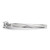 Sterling Silver Rhodium-Plated Polished 0.01ct Diamond Square Shape Ring, 2.1 mm - View 3