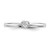 Sterling Silver Rhodium-Plated Polished 0.01ct Diamond Square Shape Ring, 2.1 mm - View 4