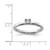 Sterling Silver Rhodium-Plated Polished 0.01ct Diamond Square Shape Ring, 2.1 mm - View 5