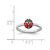 Sterling Silver Rhodium-Plated Polished & Enameled Ladybug Ring, 1.7 mm - View 5