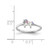 Sterling Silver Rhodium-Plated Multi-Color Enameled Unicorn Ring, 1.22 mm - View 3