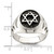 Sterling Silver Antiqued Star of David Ring, Domed - View 3