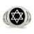 Sterling Silver Antiqued Star of David Ring, Domed - View 5