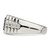 Sterling Silver Rhodium-Plated Men'S Onyx Ring, Domed - View 4