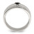 Sterling Silver Rhodium-Plated Men'S Onyx and White Topaz Ring, 7.84 mm - View 2
