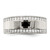 Sterling Silver Rhodium-Plated Men'S Onyx and White Topaz Ring, 7.84 mm - View 5