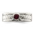 Sterling Silver Rhodium-Plated Men'S Ruby Ring, 6.95 mm - View 5