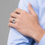 Sterling Silver Rhodium-Plated Men'S Onyx and White Topaz Ring, Domed - View 6