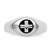 Sterling Silver Rhodium-Plated & Antiqued Cross Ring - View 5