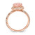 Sterling Silver Rose-Tone White Cubic Zirconia and Pink Crystal Ring, 2.31 mm - View 2
