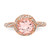 Sterling Silver Rose-Tone White Cubic Zirconia and Pink Crystal Ring, 2.31 mm - View 4