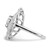 Sterling Silver Rhodium-Plated 6 mm Cubic Zirconia Center Woven Ring - View 3