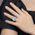 Sterling Silver Rhodium-Plated 6 mm Cubic Zirconia Center Woven Ring - View 6
