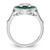 Sterling Silver Rhodium-Plated Synthetic Green Lab-Created Spinel and Cubic Zirconia Ring, 1.94 mm - View 2