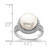 Sterling Silver Rhodium-Plated 11-12 mm White Cultured Freshwater Pearl Ring - View 5