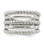 Sterling Silver Polished Fancy Ring, 14.5 mm Top Length, 22.4 mm Top Width, Textured, Round - View 4