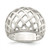 Sterling Silver Polished Ring, 17.1 mm Top Length, 24.3 mm Top Width, Textured