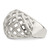 Sterling Silver Polished Ring, 17.1 mm Top Length, 24.3 mm Top Width, Textured - View 3